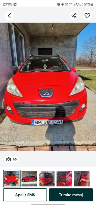 Peugeot 206 sw 1.6hdi dpf activ țeavă curata