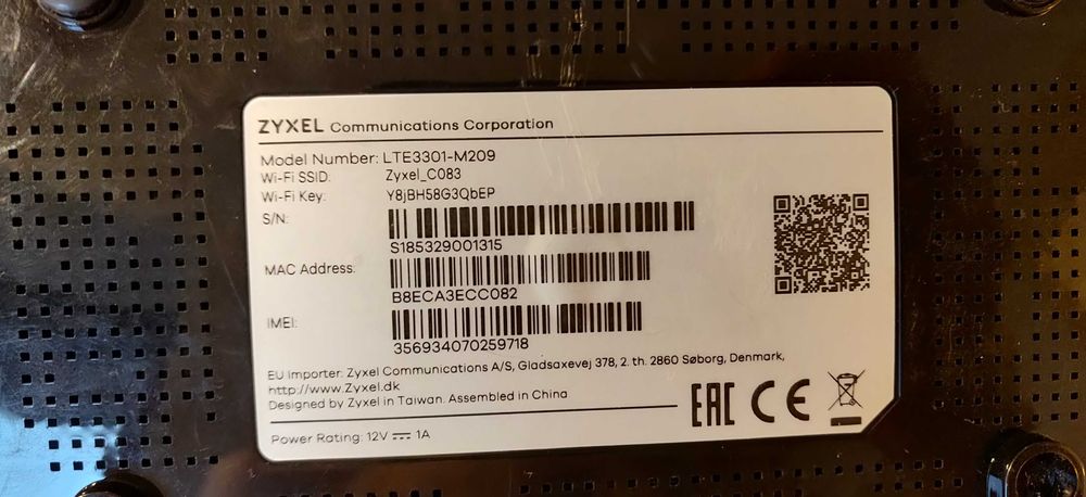 Router 4G Zyxel LTE3301 M209