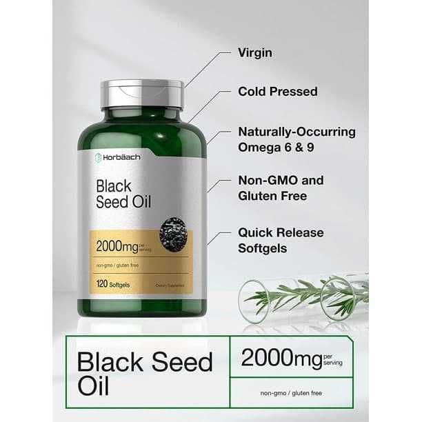 Черный тмин масло 2000 мг/ 120 капс / Омега 6 и 9 Black seed oil