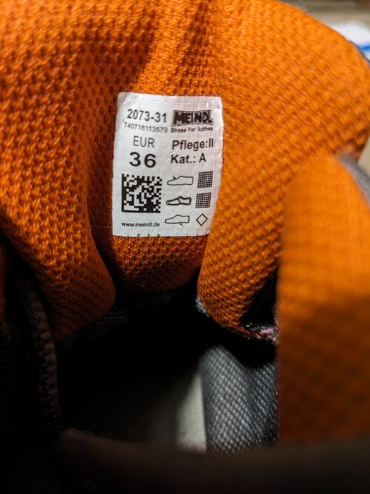 Ghete scurte Meindl, gri, Gore tex, mărimea 36