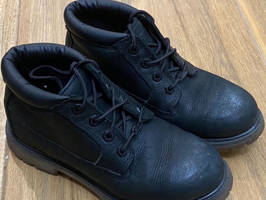 Кожени боти Timberland със сребрист ефект, 37 номер