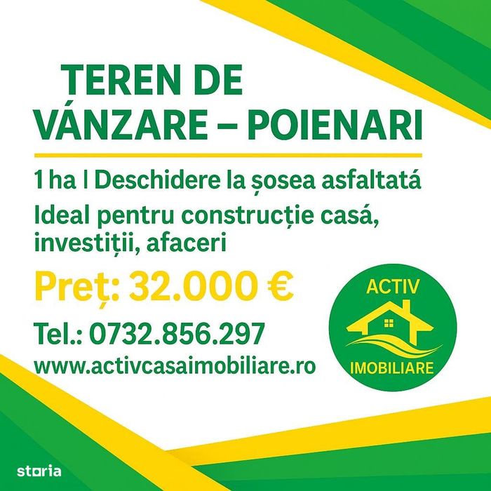 Teren 1 ha, Poienari- Neamt