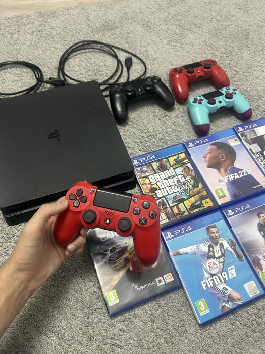 Ps4 slim + 10 jocuri