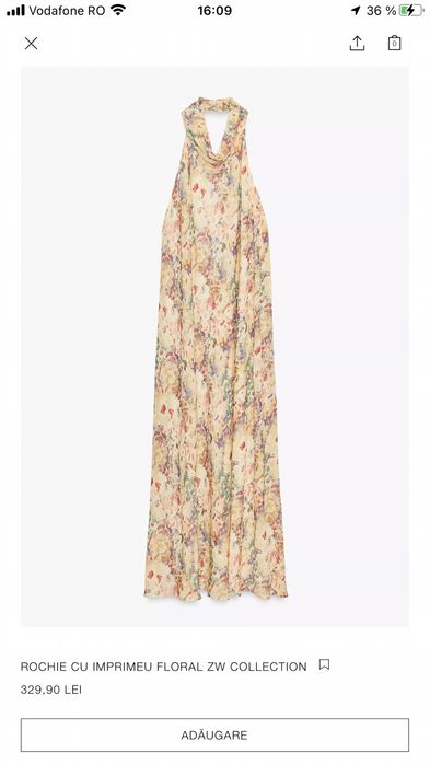 Vand rochie zara cu imprimeu floral