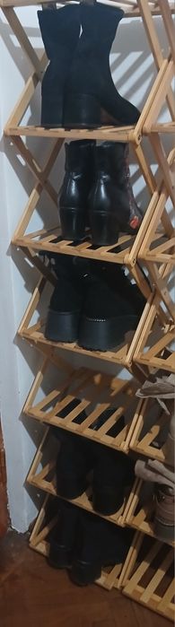 Suport pentru pantofi pliabil din bambus