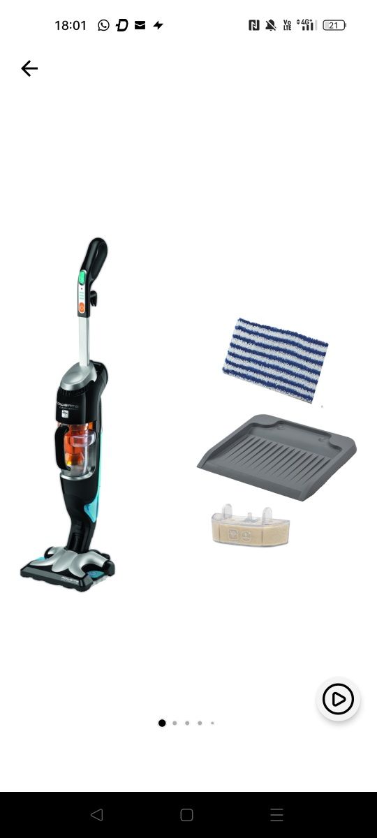 Aparat de curatat cu abur Rowenta Clean & Steam RY7535WH, 1700 W, reze