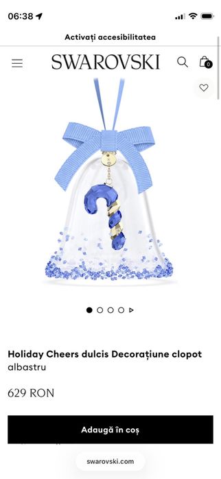 Clopotel albastru Swarovski