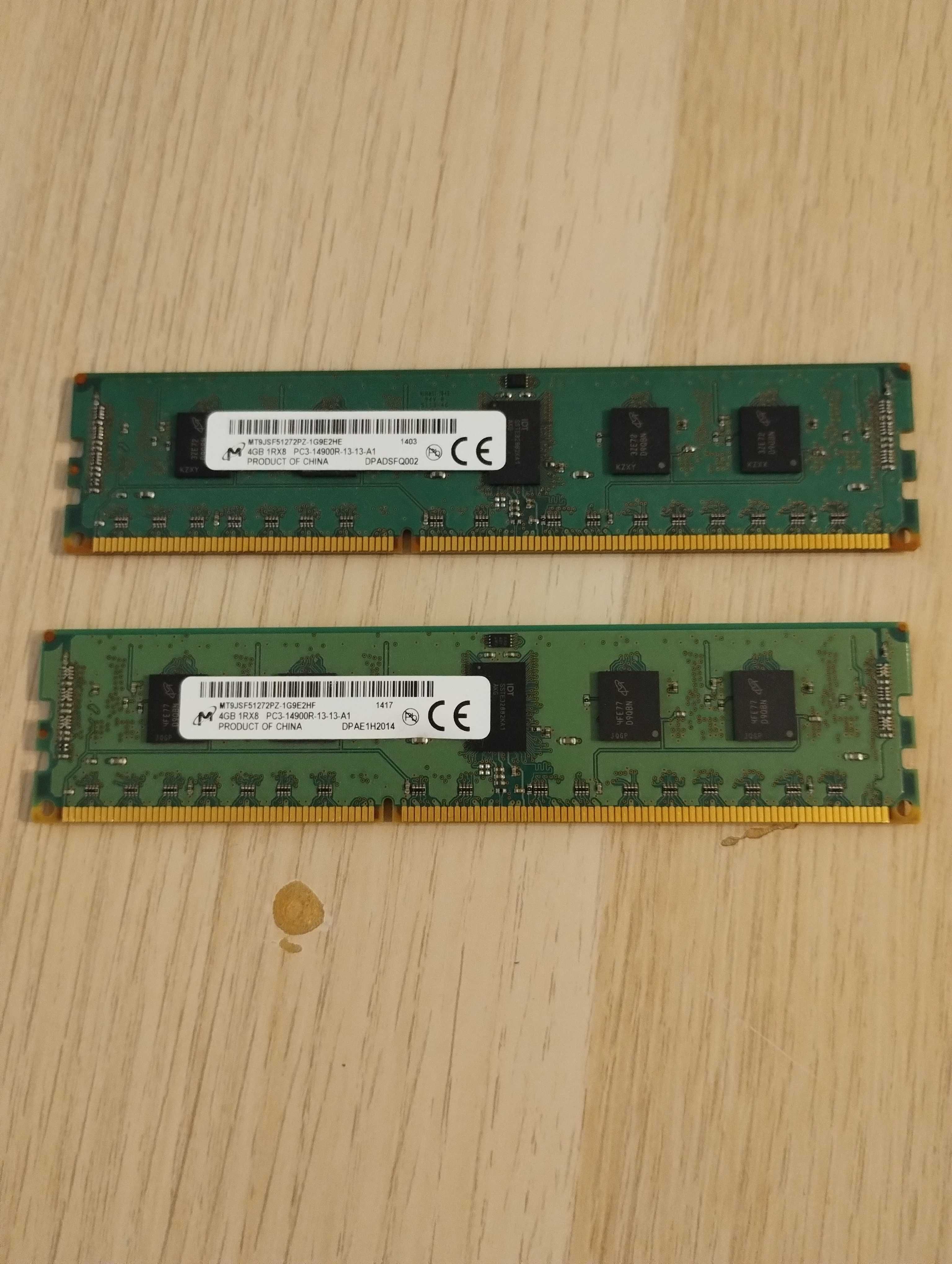 Micron DDR3 ECC Рам Памет 2 x 4GB | 1866MHz | PC3-14900R | 1Rx8