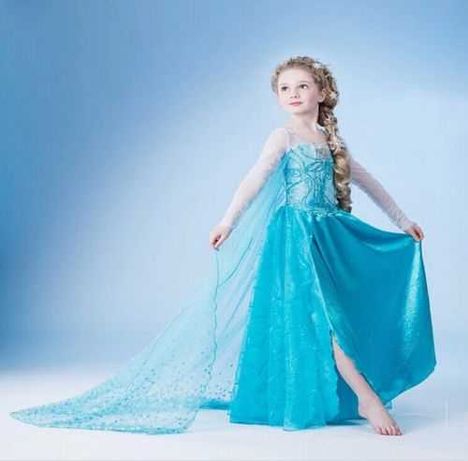 Elsa Rochita Rochie printesa  Frozen 3, 4, 5, 6, 7 ani