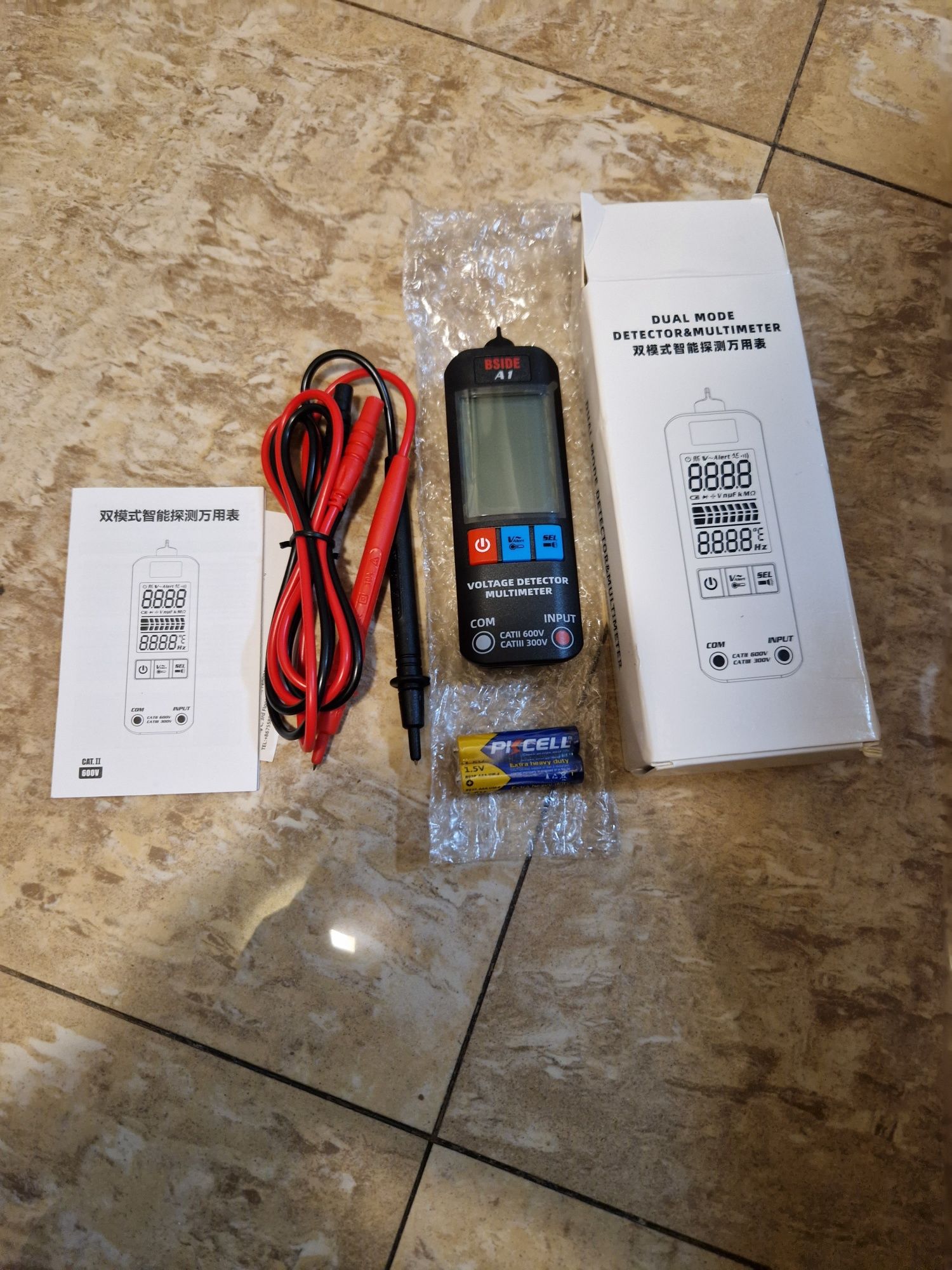 Bside A1 Mini Multimetru LCD Digital Tester Detector de tensiune 2000