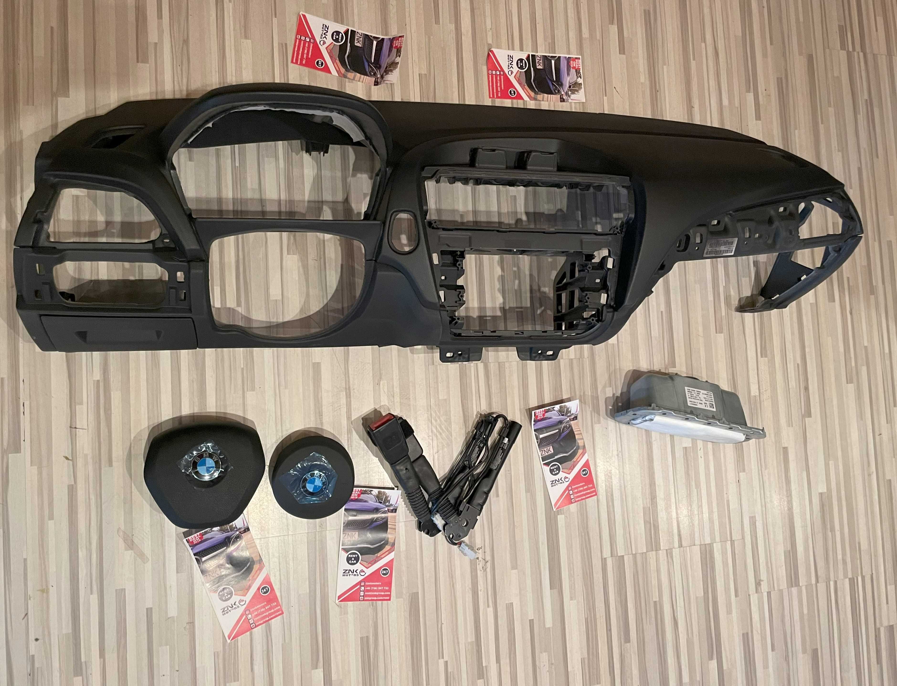 BMW F20 F21 seria 1 / 2 plansa de bord - kit airbag volan M - pasager