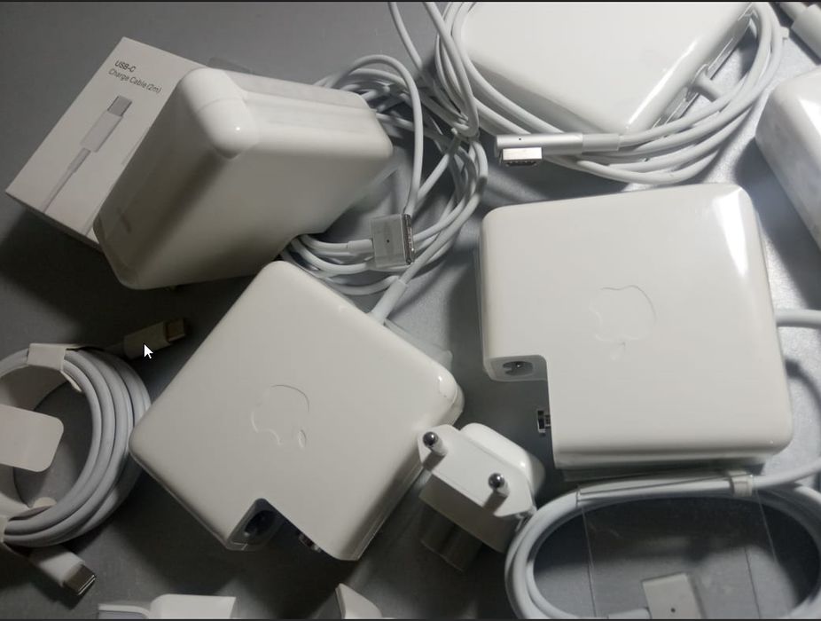 от Apple зарядка, MacBook Power Adapter magsafe и Type-C блок питания