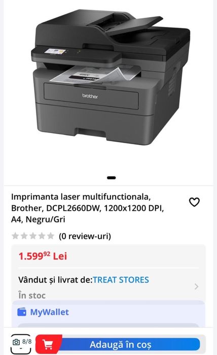 Imprimantă multifuncțională laser Brother DCP‑L2660DW Wi‑Fi A4 Noua
