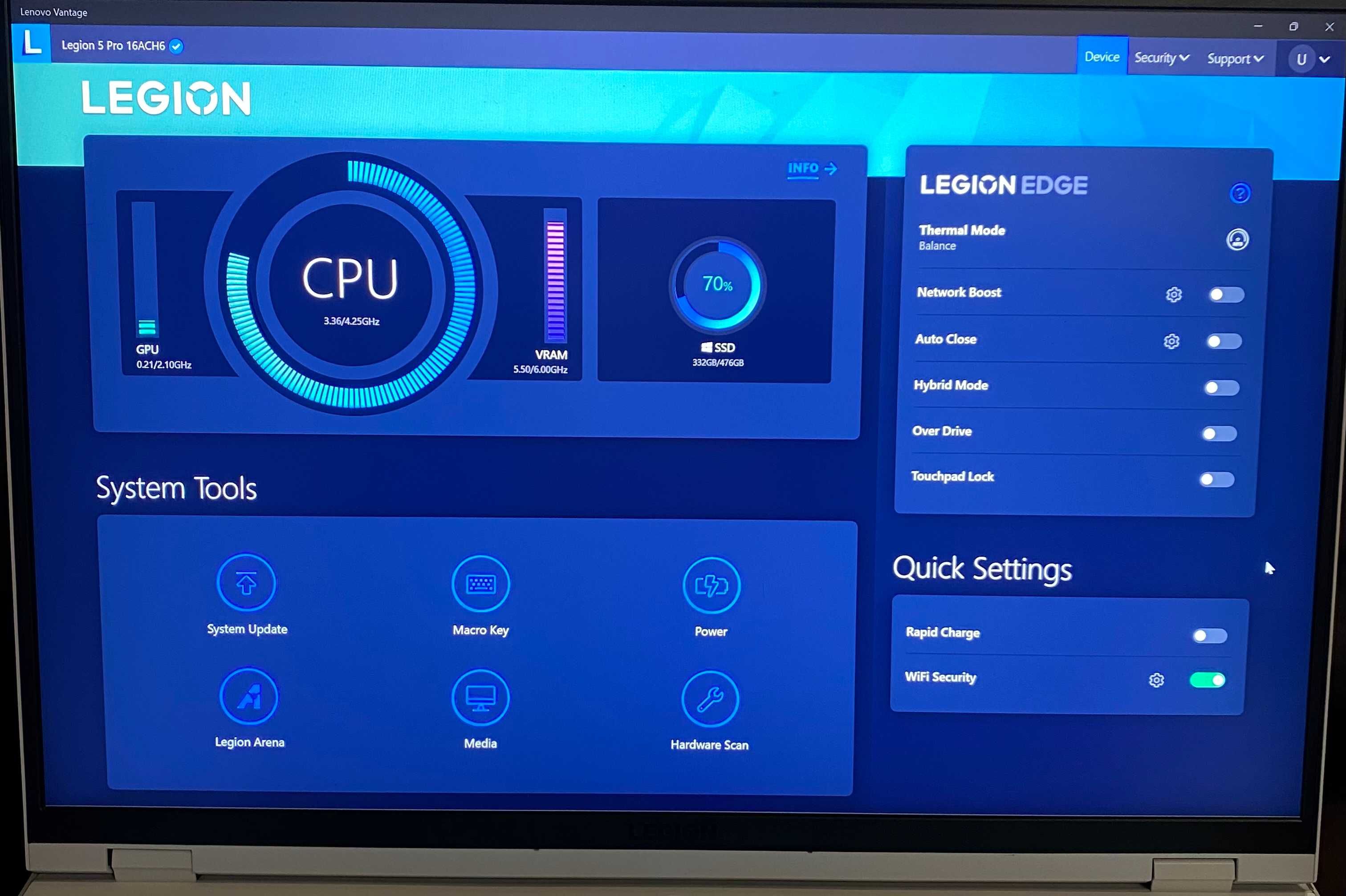 Lenovo Legion 5 Pro Ryzen 5600H RTX 3050 165Hz