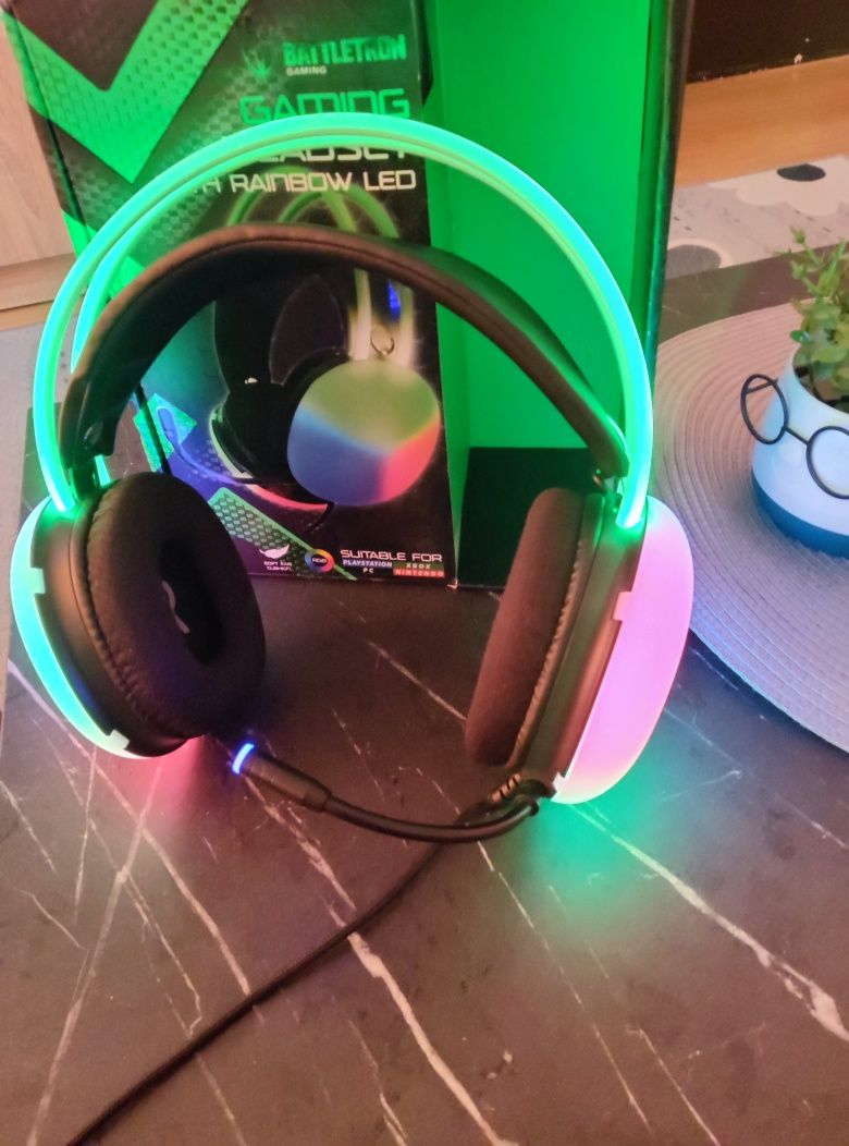 Геймърски слушалки RGB  Battletron