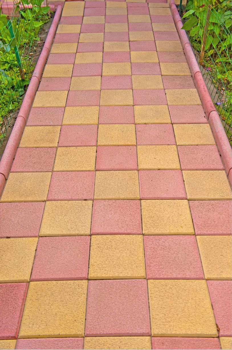 Pavaj pavele borduri pentru Gradina. Montaj pavaj