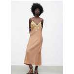 Rochie din in cu brodarie Zara summer edition