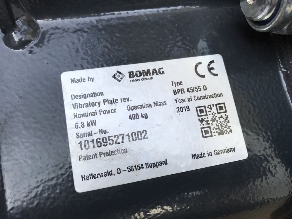 Placa Compactoare BOMAG BPR 45/55D de 400 Kg Fabricatie 2019 Noua
