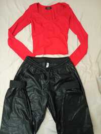 Pantaloni imitație de piele SM Zara