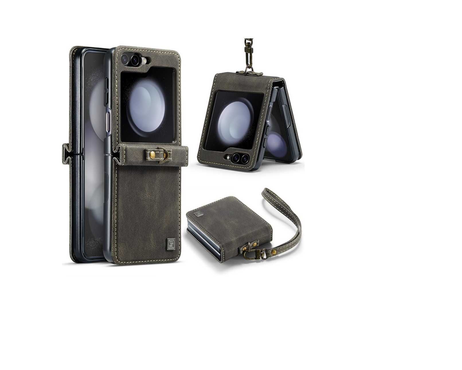 Husa piele inel curelusa mana detasabila SAMSUNG Galaxy Z Flip6 5 5G