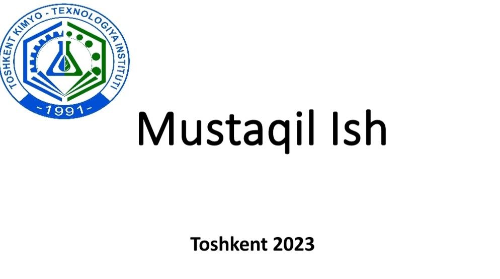 Prizintatsiya Mustaqil Ish Referat Kurs Ishi