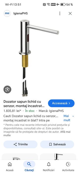 Dozator săpun lichid cu senzor franke