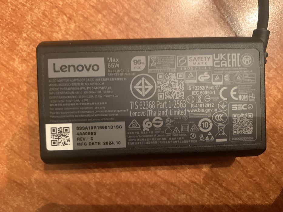 Блок питания  65W Type- C