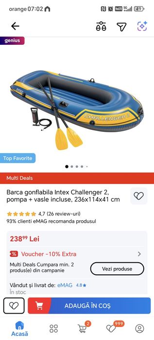 Barca gonflabila noua