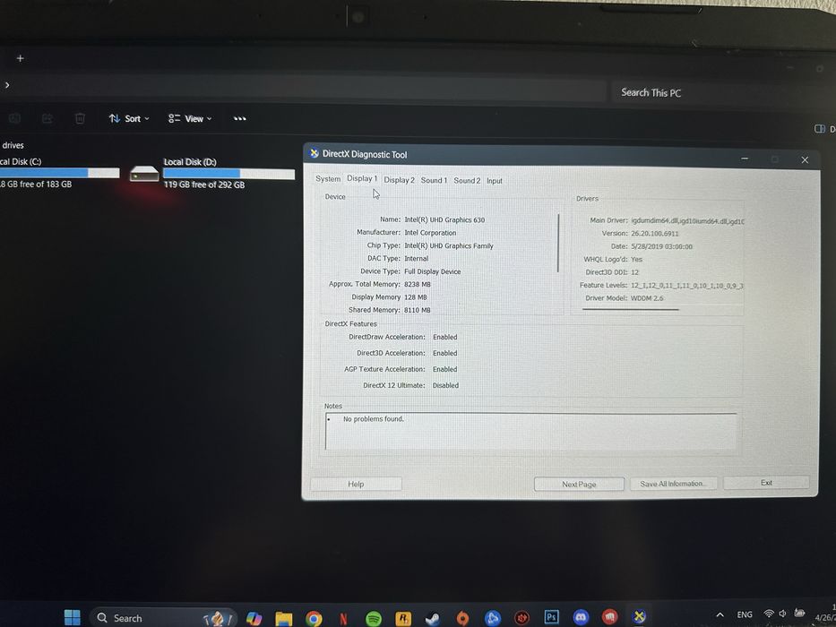 Acer Nitro 5 (i5 9th Gen - nVidia GeForce GTX 4gb - 16gb ram)