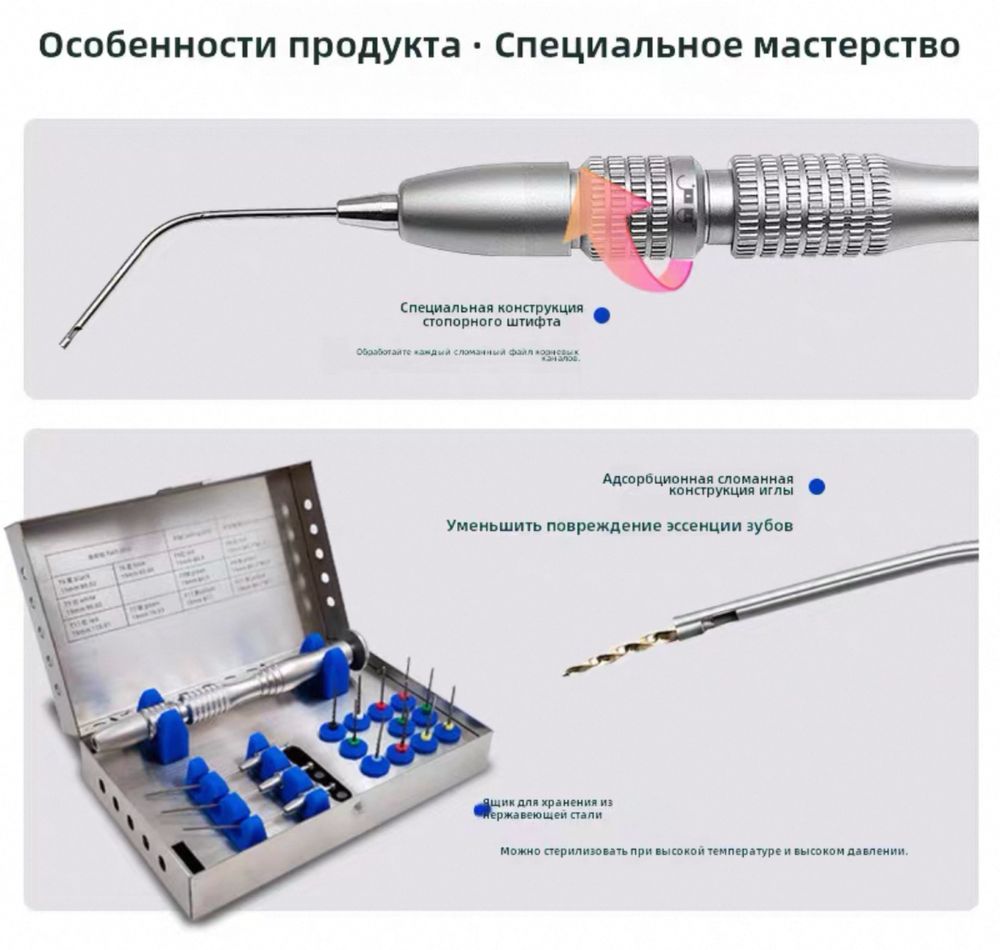 Экстрактор корневых каналов для стоматологии. Набор для сломанных иглы
