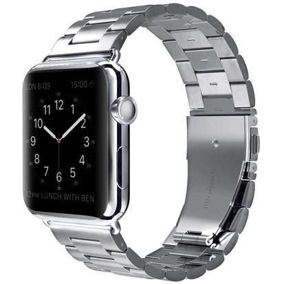 Метална гривна за iWatch 38, 40, 42, 44, 41,45 -Silver Apple watch