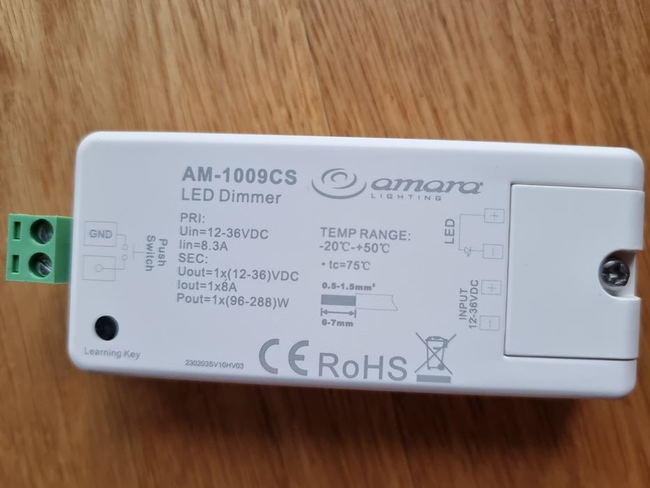 LED димери 12-36 V и дистанционни