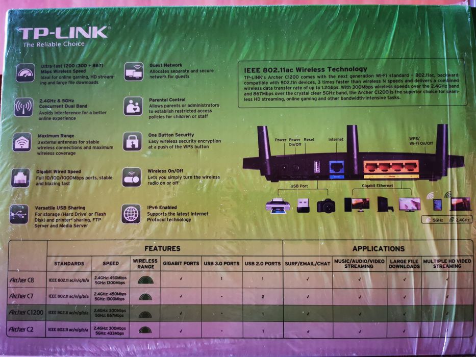 Vând router TP-LINK Archer c1200, dual-band, gigabit