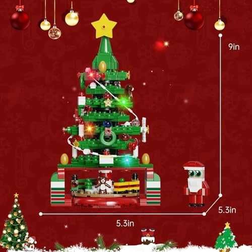 Нов Коледен адвент календар 434 части със светлинна елха и Дядо Коледа