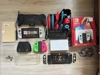 Nintendo Switch OLED +512 + чип + 56 игри + огромен набор от аксесоари