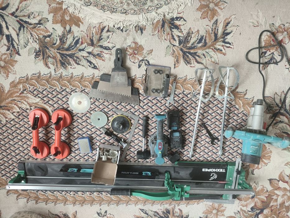 Строительный миксер-Плиткорез-Лазерный уровень