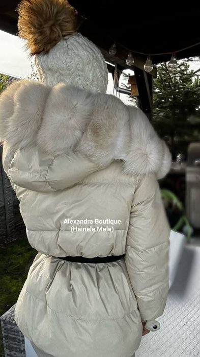 Geaca cu blana naturala de vulpe