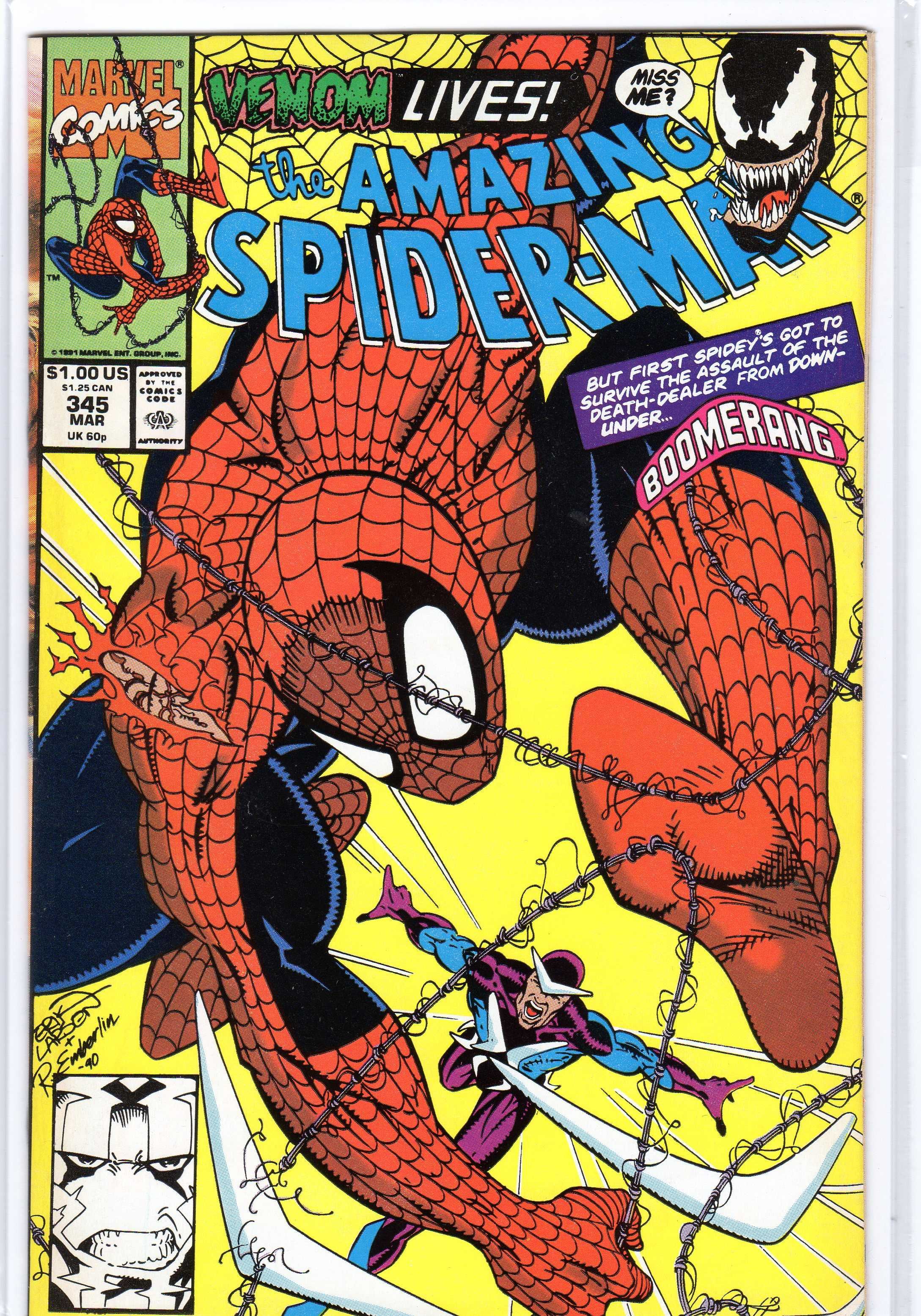 The Amazing Spider-Man #345 Venom Lives benzi desenate