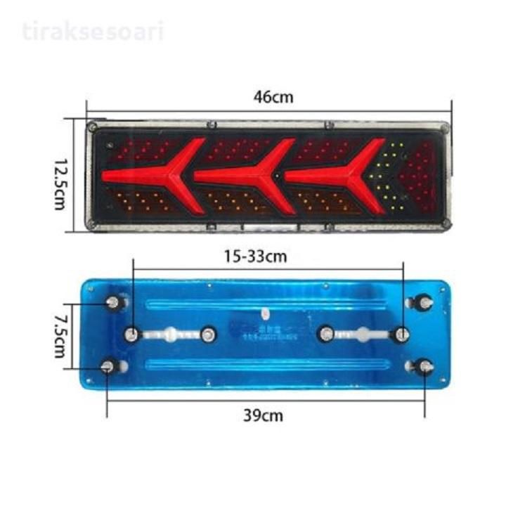 комплект ляв + десен мултифункционални диодни led лед стопове с ...