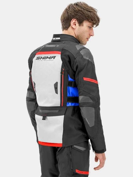 Мъжко текстилно мото яке SHIMA DUNE Red/Blue,протектори,вентилация