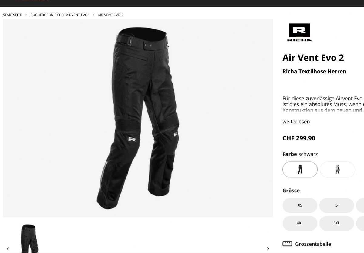 Облекло за мотор Richa - Airstream Jacket, Airvent Evo Pants.