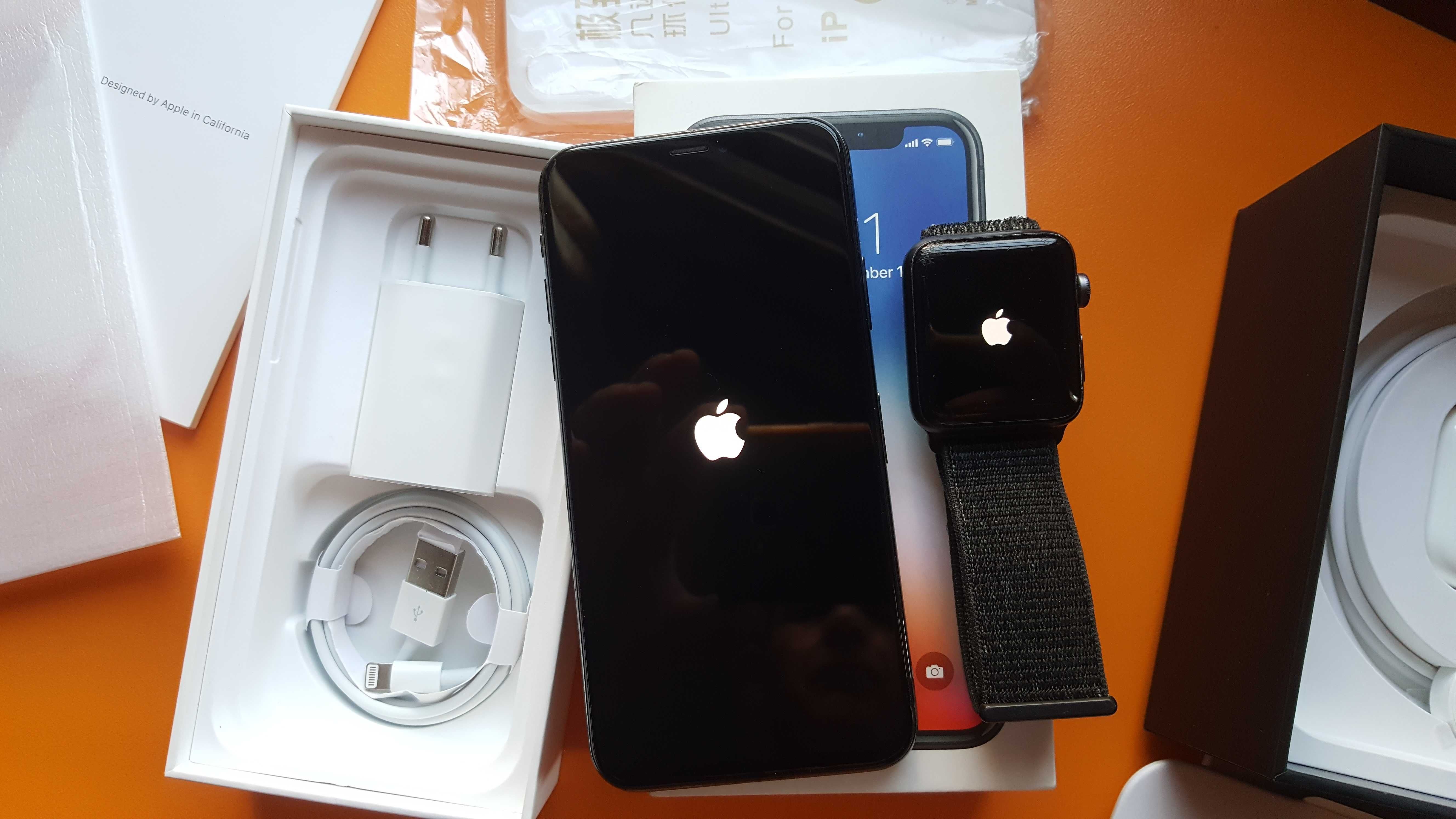 Iphone X Black + Apple Watch 3 Cellular