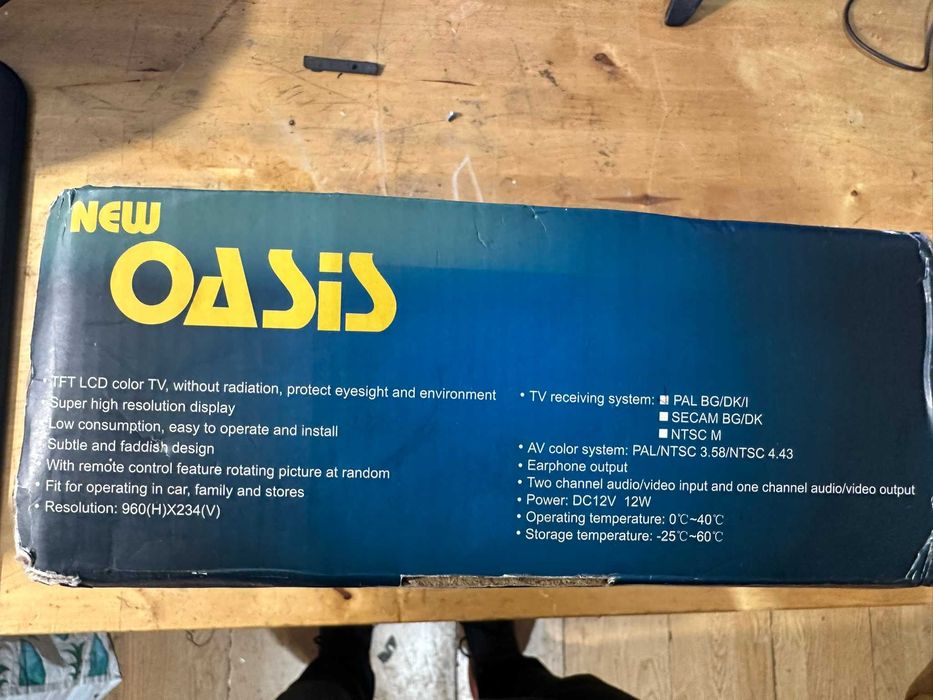 mini tv led oasis 5 inch alimentare 12v NOU