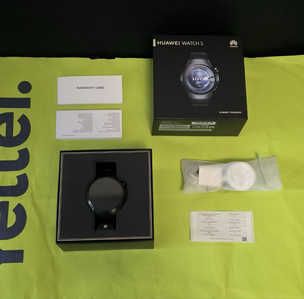 КАТО НОВ 46mm Huawei Watch 5 Гаранция от Yettel до 2027 г. Black