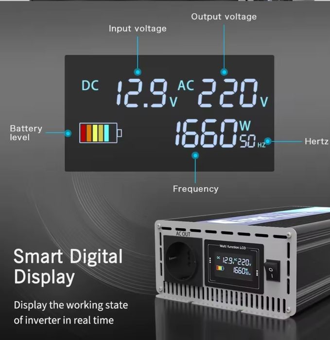 Invertor Sinus Pur FDYK 5000W/12Vcc sau 24Vcc ~220Vca