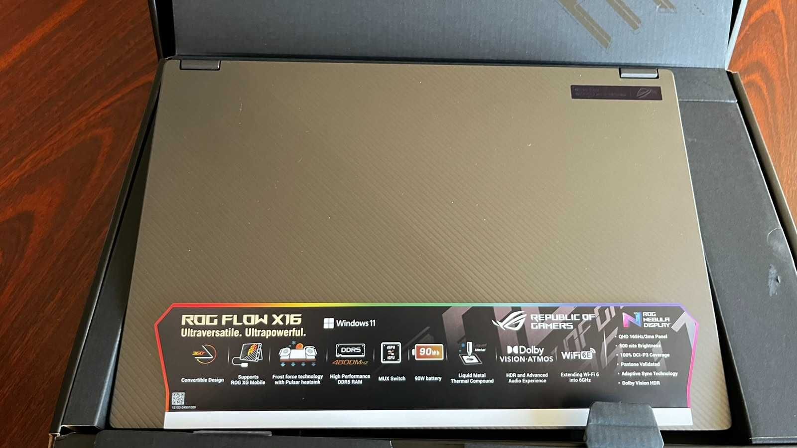 ASUS ROG FLOW X16 GV601RM в гаранция, практически нов