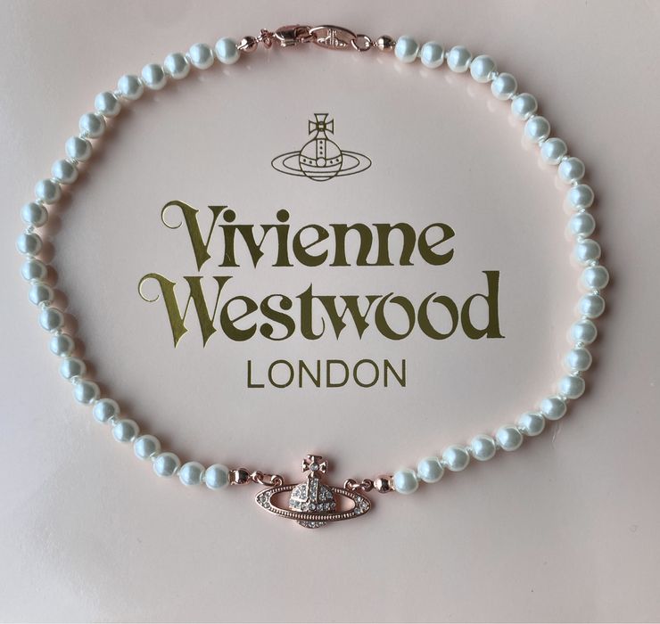 Колие Vivienne Westwood Choker с перли ( Rose )