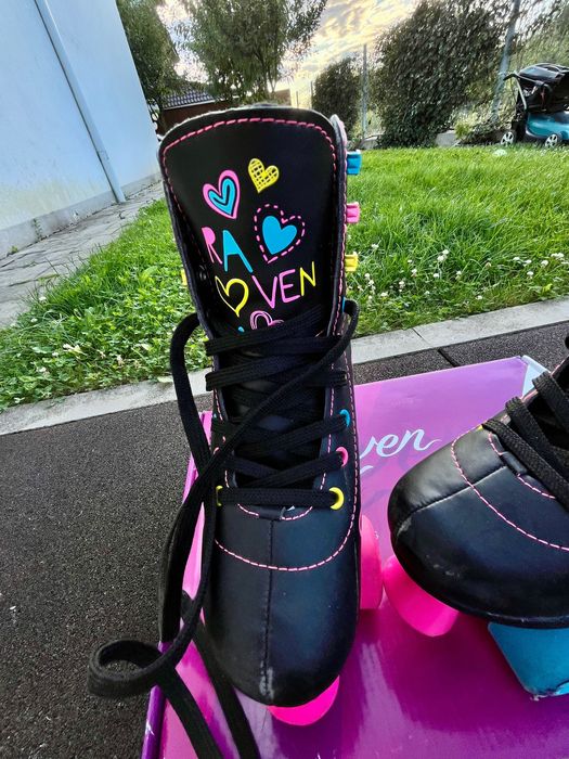 Role / patine cu rotile Raven Trista negre 31-34
