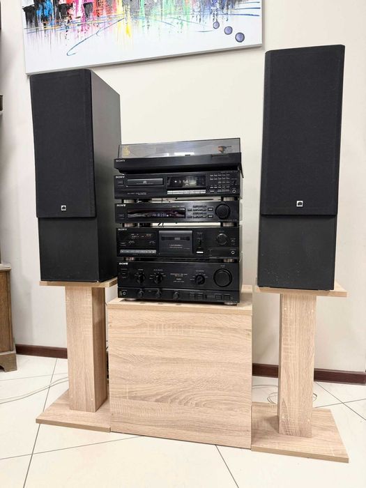 Ретро аудио система SONY - Усилвател, дек, cd, тунер, грамофон