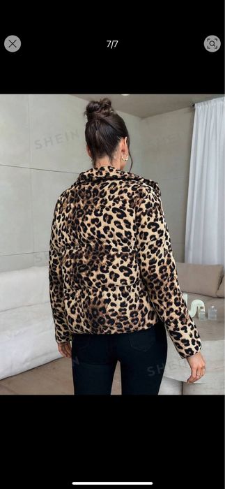 Geaca animal print marimea xs
